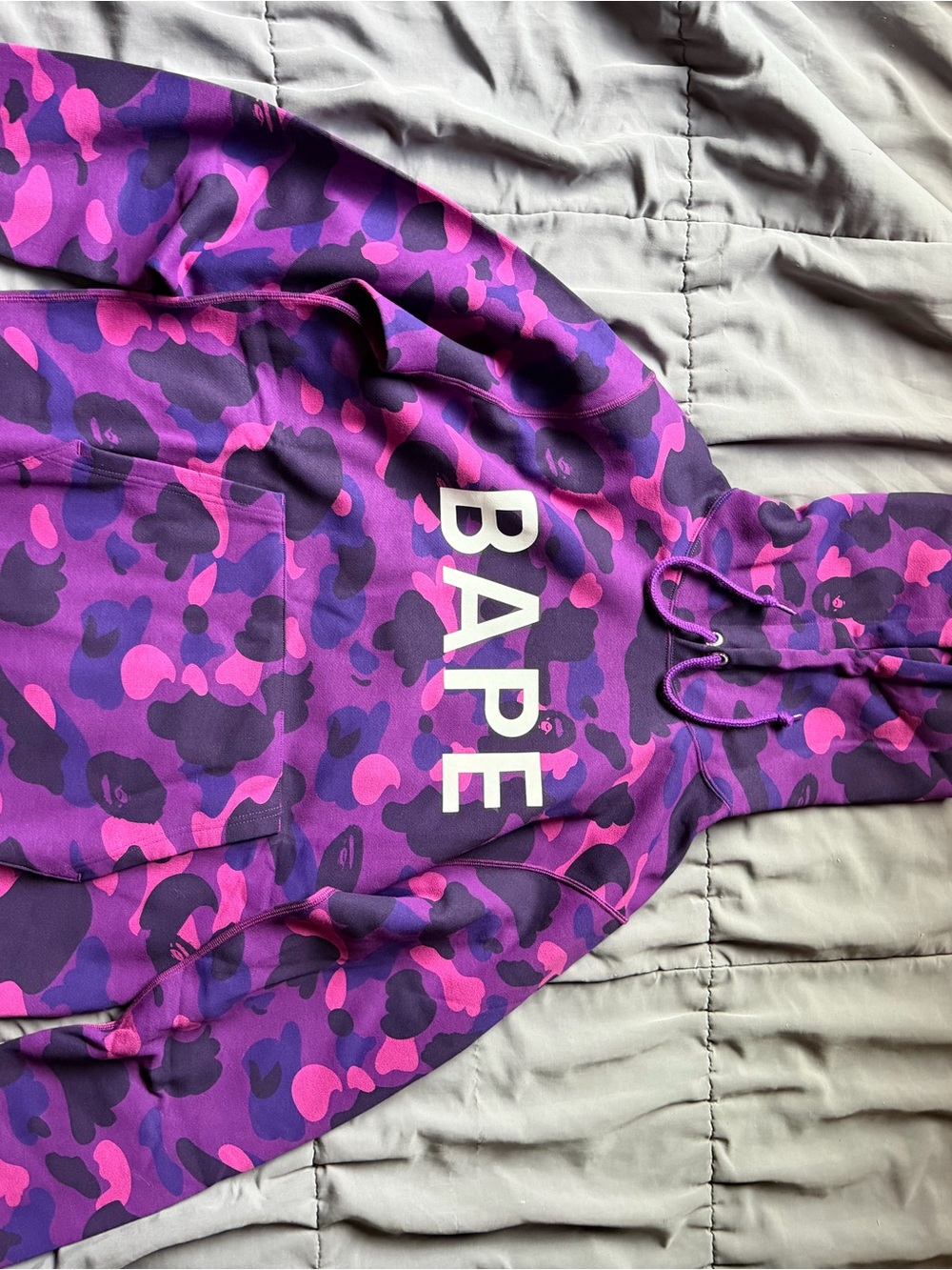 Bape Purple & Pink Camo Pullover Hoodie